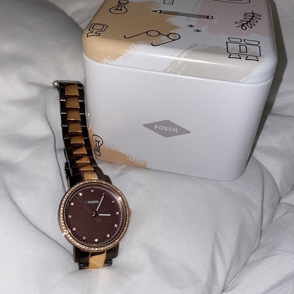 Women's Two-Tone Brown Stainless Steel Neely Three-Hand Watch - Picture 6 of 6